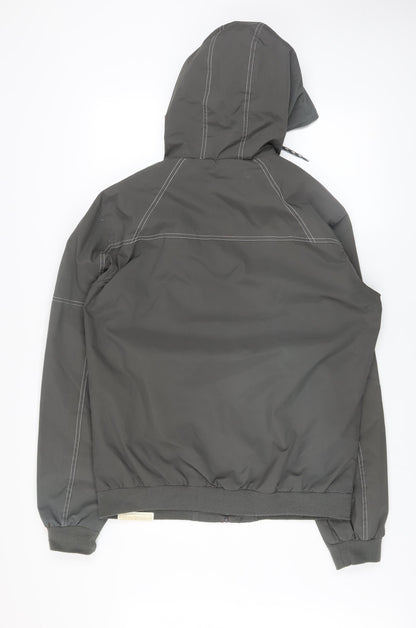 Mens UK Size XL Crosshatch Grey Windbreaker Coat