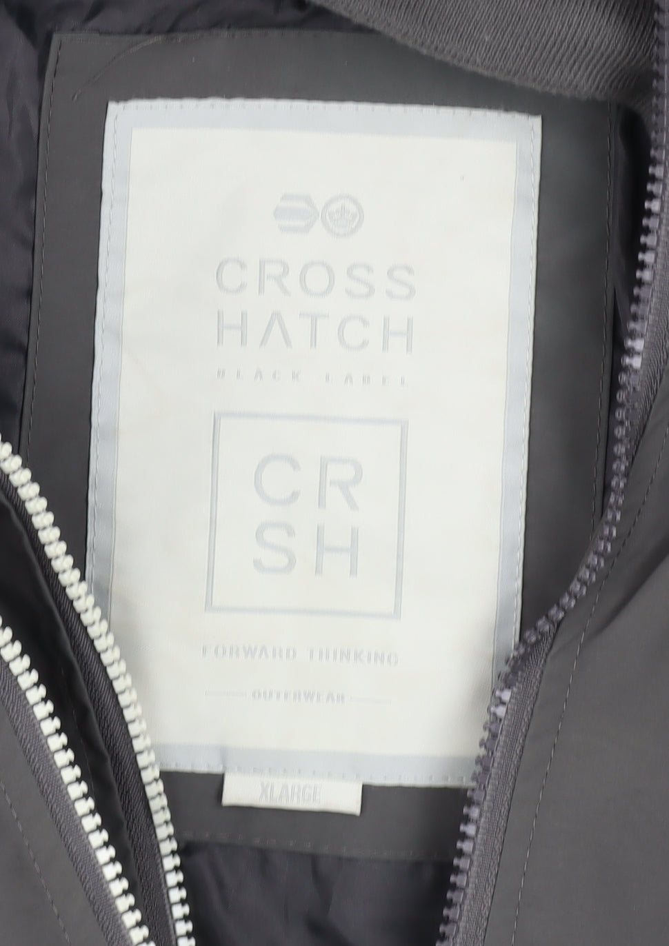 Mens UK Size XL Crosshatch Grey Windbreaker Coat
