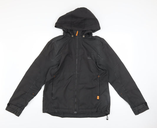 Mens UK Size 38 Kaikkialla Black Parka Coat