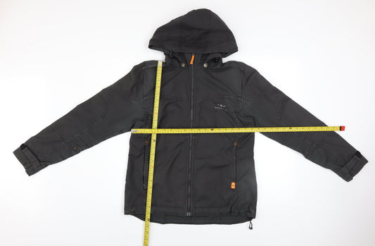 Mens UK Size 38 Kaikkialla Black Parka Coat