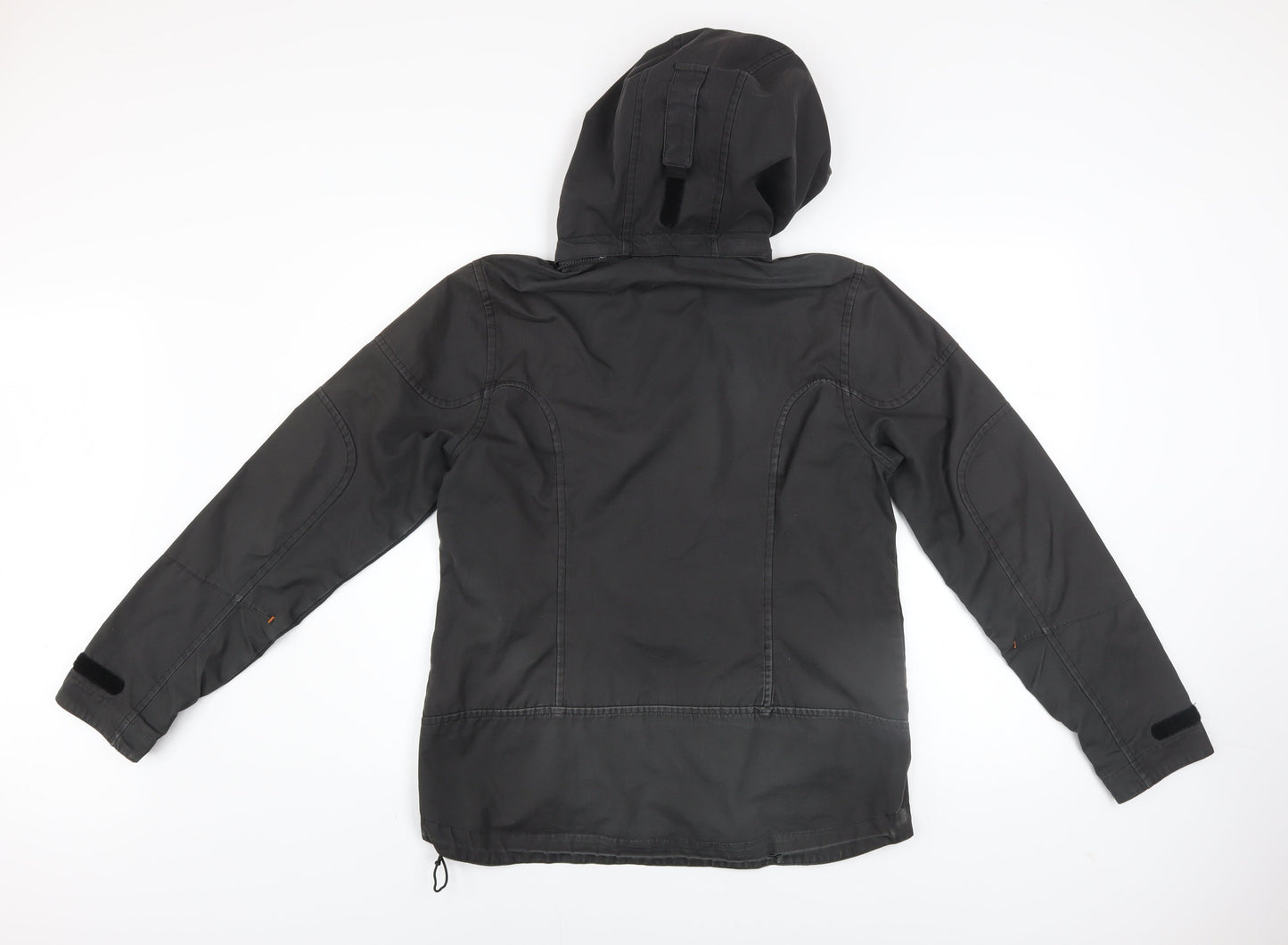 Mens UK Size 38 Kaikkialla Black Parka Coat