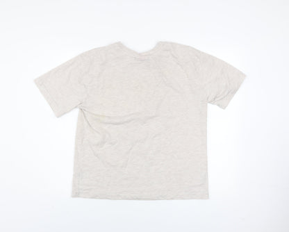 Womens UK Size 10 Coca-Cola Beige Basic T-Shirt