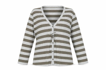 Womens UK Size L Sandwich Grey Cardigan Jumper