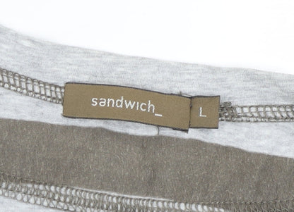 Womens UK Size L Sandwich Grey Cardigan Jumper