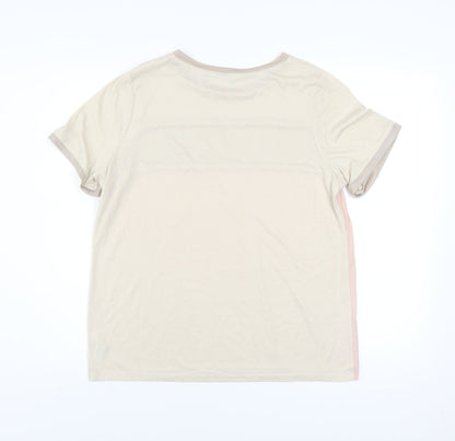 Womens UK Size 12 Dunnes Stores Beige Basic T-Shirt