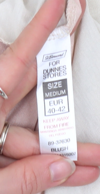 Womens UK Size 12 Dunnes Stores Beige Basic T-Shirt