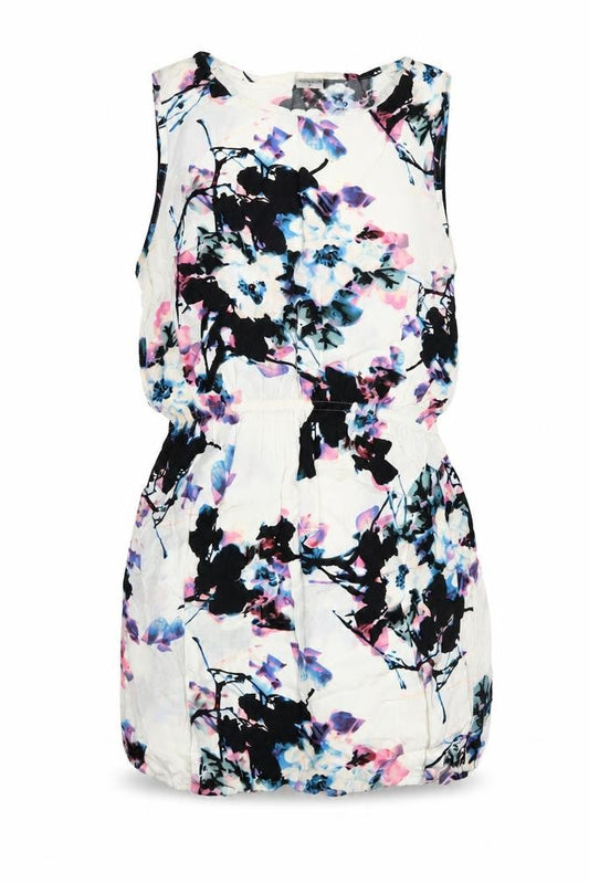 Front view of Jacqueline de Yong Women's Multicoloured Floral Sleeveless Shift Dress, size 10