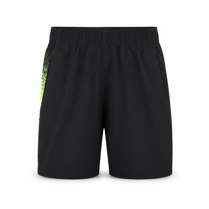 Under Armour Boys Black Green Athletic Shorts Size M Polyester