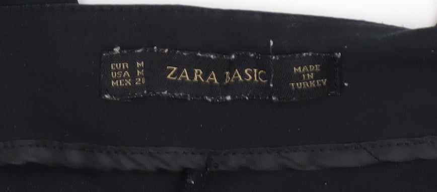 Womens UK Size M Zara Basic Slim Fit Leggings Black Trousers