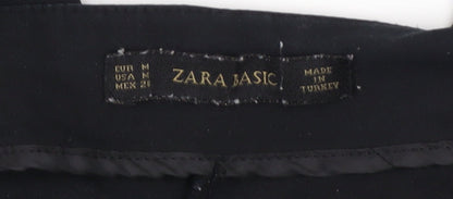 Womens UK Size M Zara Basic Slim Fit Leggings Black Trousers