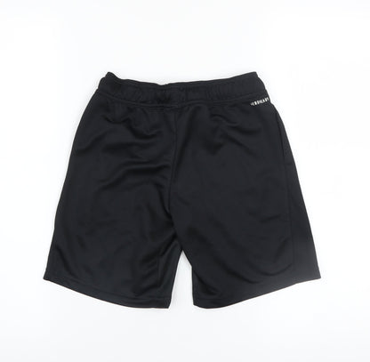 adidas Boys Black 9-10 Years Athletic Activewear Shorts