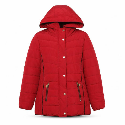 Womens UK Size 12 David Barry Red Puffer Jacket