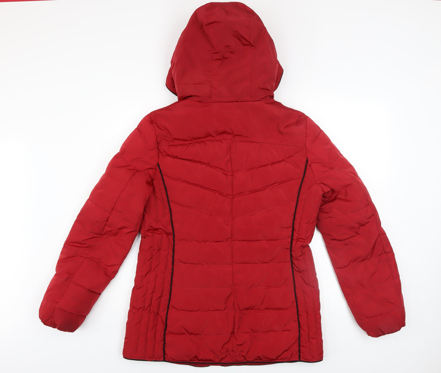 Womens UK Size 12 David Barry Red Puffer Jacket