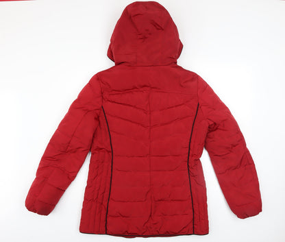 Womens UK Size 12 David Barry Red Puffer Jacket
