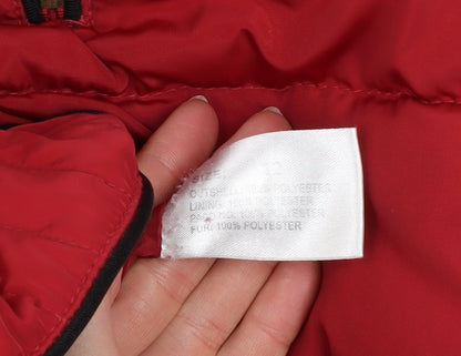 Womens UK Size 12 David Barry Red Puffer Jacket