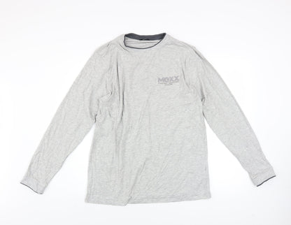 Mexx Men’s Grey Long Sleeve Crew Neck Cotton Top Size L
