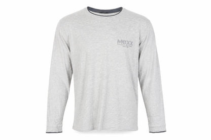 Mexx Men’s Grey Long Sleeve Crew Neck Cotton Top Size L