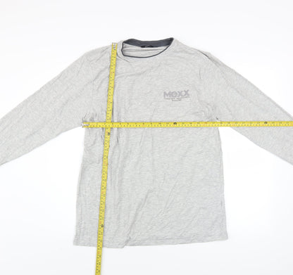 Mexx Men’s Grey Long Sleeve Crew Neck Cotton Top Size L