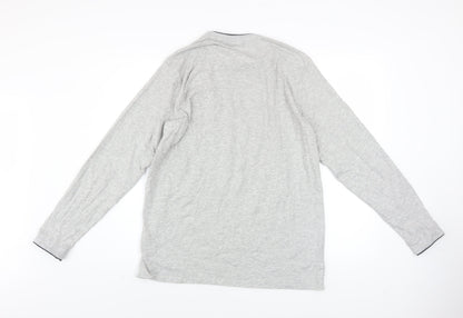 Mexx Men’s Grey Long Sleeve Crew Neck Cotton Top Size L