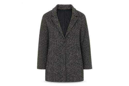 Womens UK Size S Pull & Bear Black Overcoat