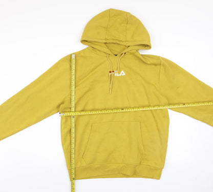 Mens UK Size L FILA Yellow Pullover Hoodie