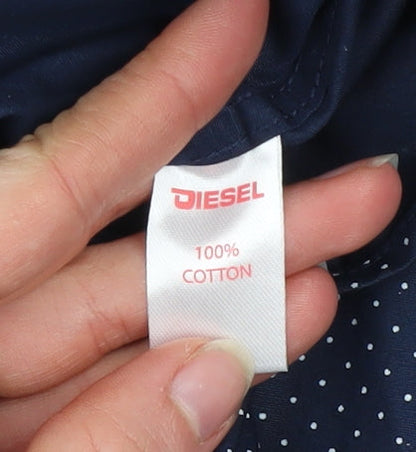Boys UK Size 13 Years Diesel Blue Basic Button-Up