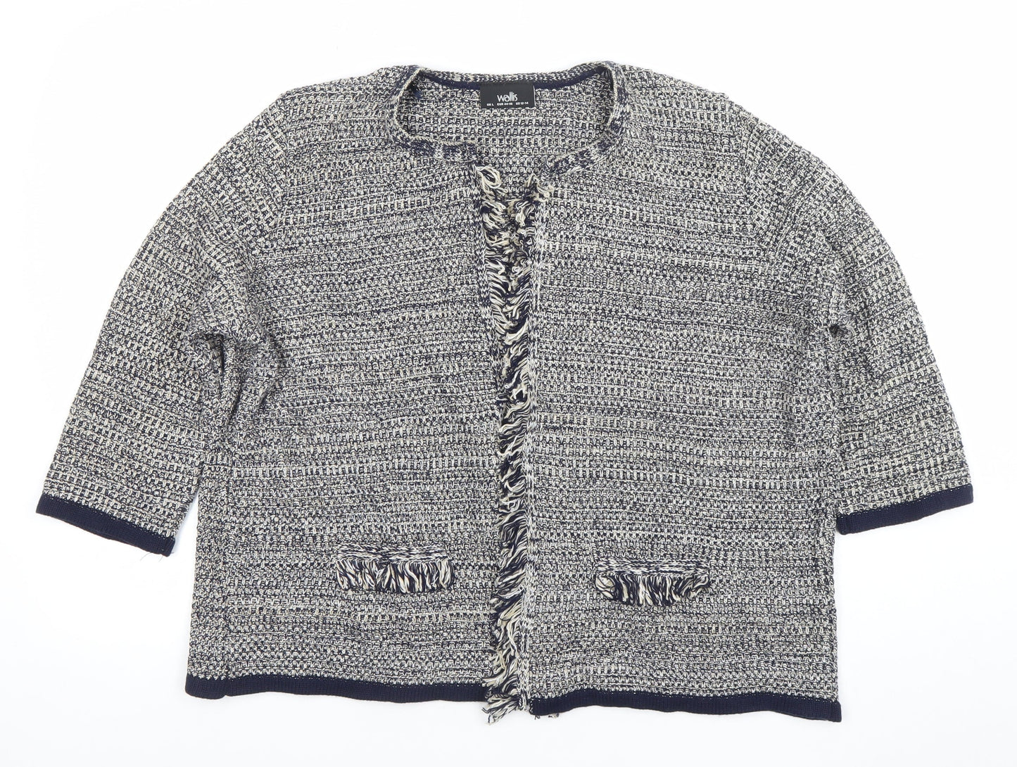 Womens UK Size L Wallis Blue Cardigan Jumper