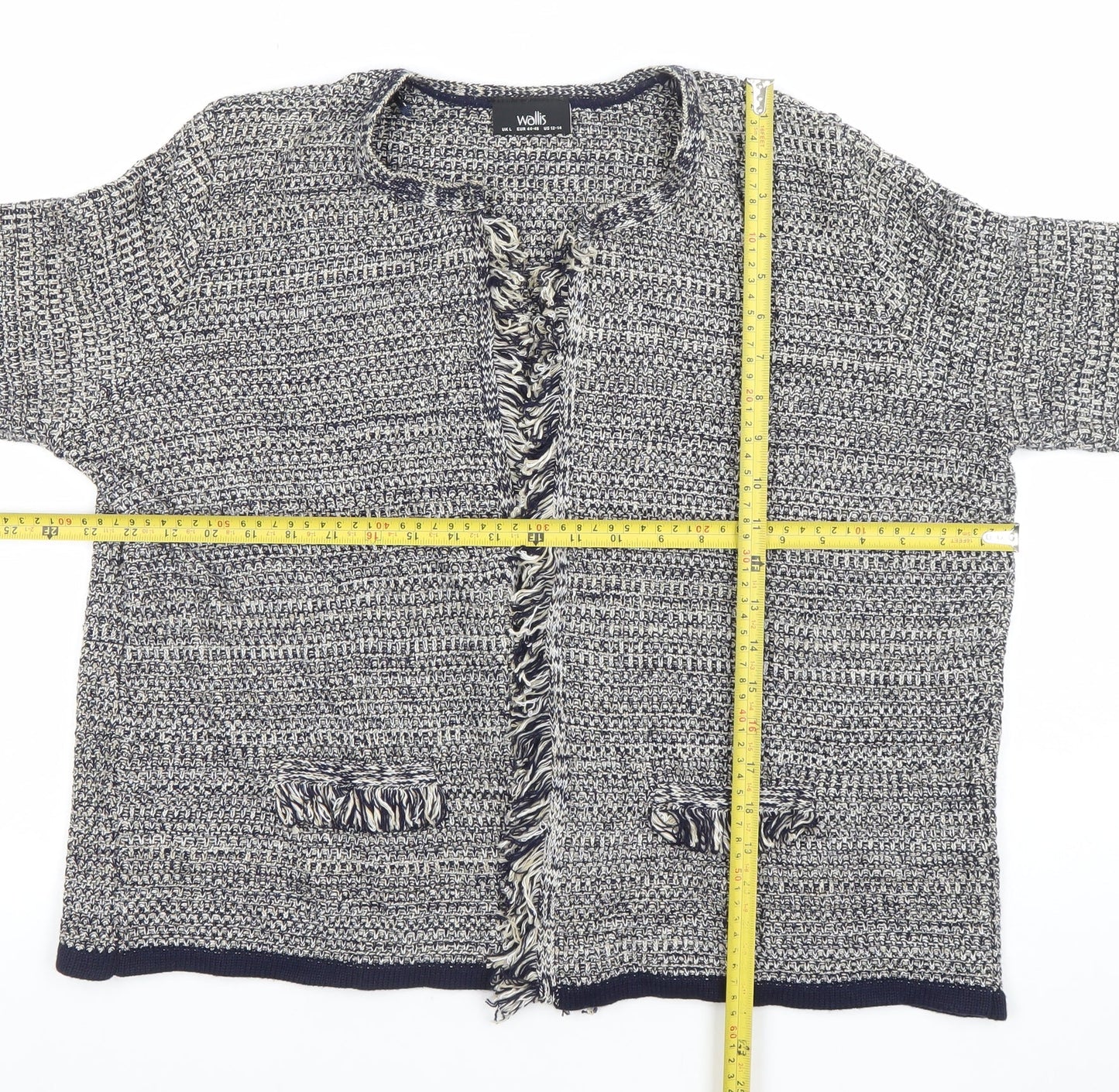 Womens UK Size L Wallis Blue Cardigan Jumper
