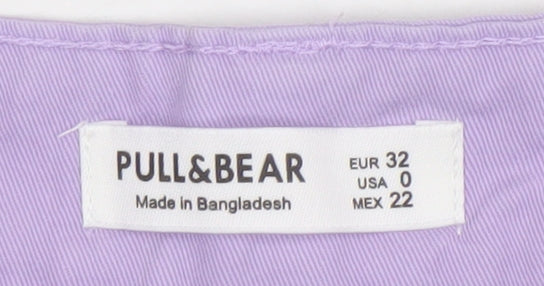 Womens UK Size 4 Pull&Bear Regular Fit Cargo Purple Jeans