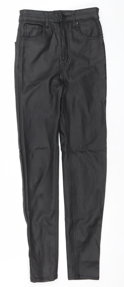 Womens UK Size 6 Pull & Bear Slim Fit CasualParty/Cocktail Black Trousers