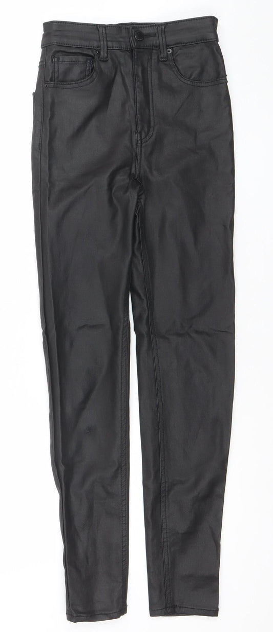 Womens UK Size 6 Pull & Bear Slim Fit CasualParty/Cocktail Black Trousers