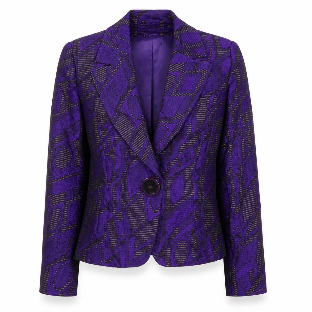 Womens UK Size 12 Michel Ambers Regular Purple Blazer