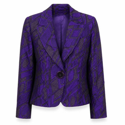 Womens UK Size 12 Michel Ambers Regular Purple Blazer