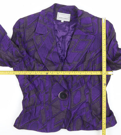 Womens UK Size 12 Michel Ambers Regular Purple Blazer