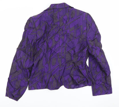 Womens UK Size 12 Michel Ambers Regular Purple Blazer