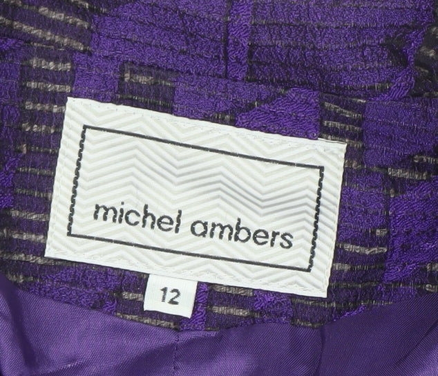Womens UK Size 12 Michel Ambers Regular Purple Blazer