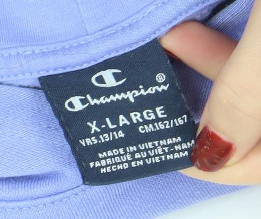 Girls UK Size XL Champion Purple Pullover Hoodie
