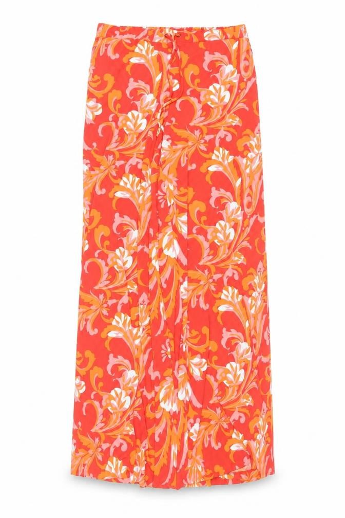 Womens UK Size M New York & Company Relaxed Fit Wide-Leg Multicoloured Trousers