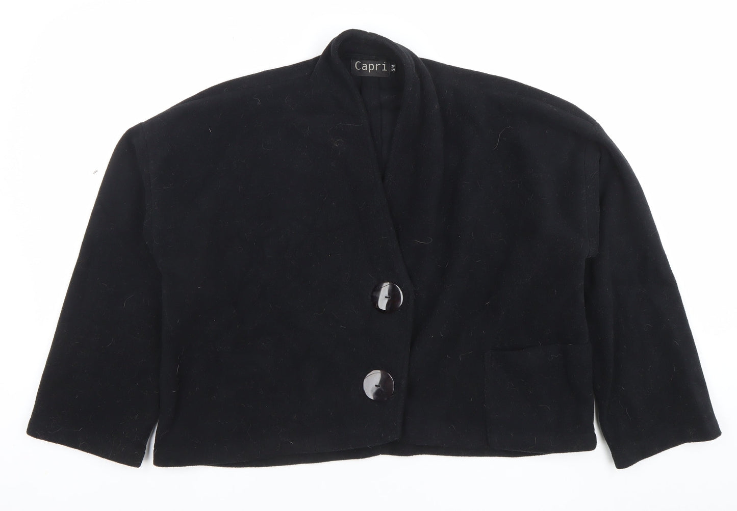 Womens UK Size S Capri Black Blazer