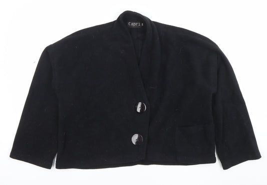 Womens UK Size S Capri Black Blazer