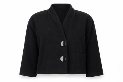 Womens UK Size S Capri Black Blazer