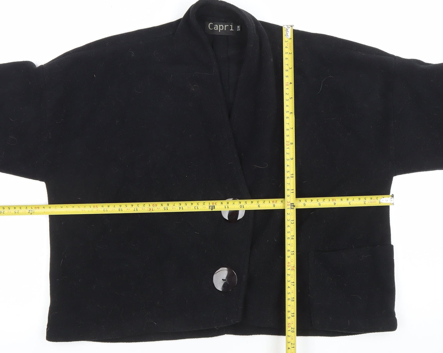 Womens UK Size S Capri Black Blazer