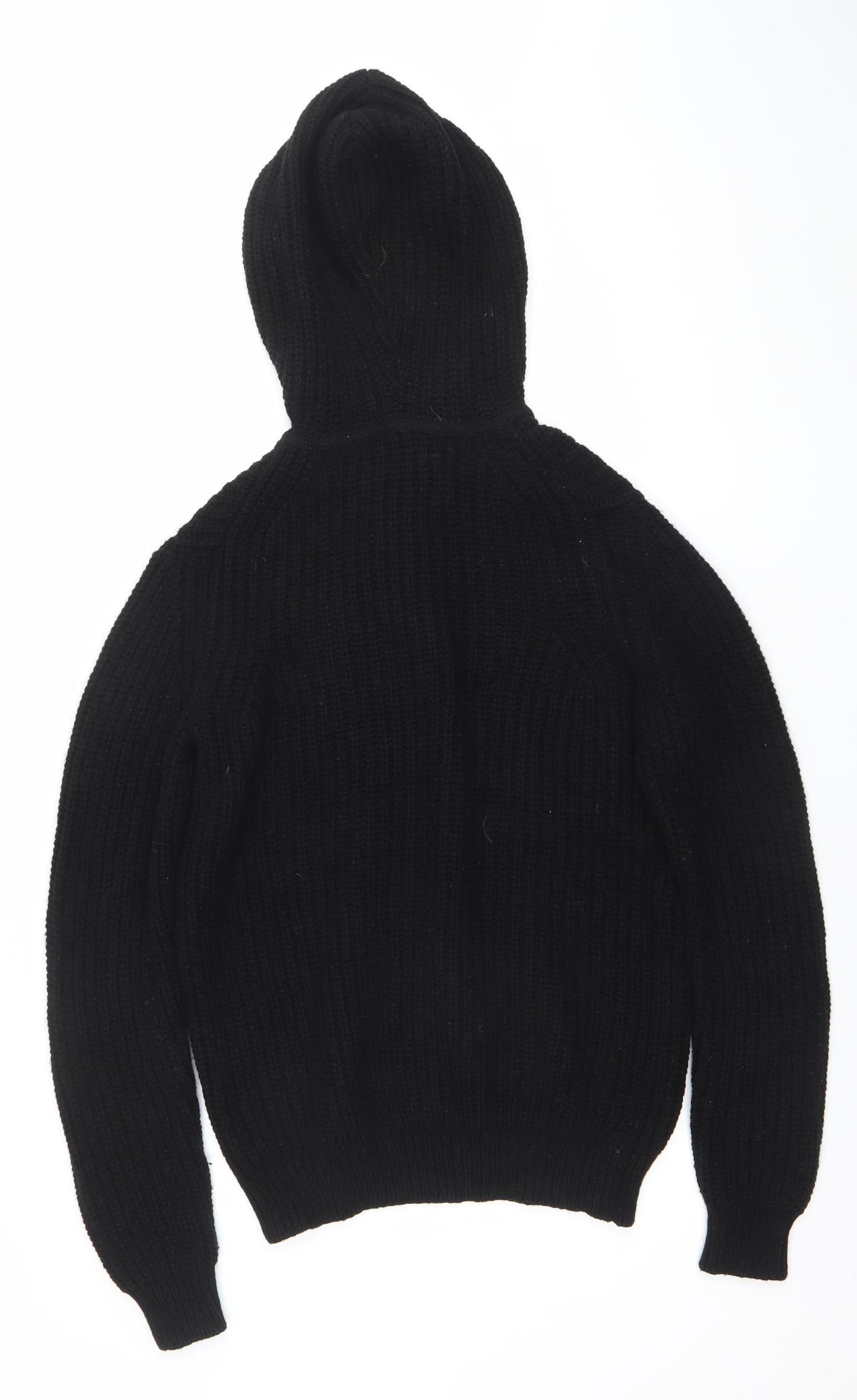 Mens UK Size S World Republic Black Henley Jumper