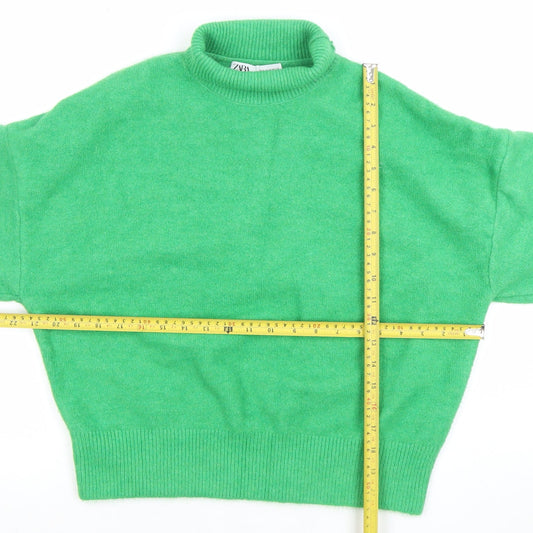 Womens UK Size 12 Zara Green Pullover Jumper
