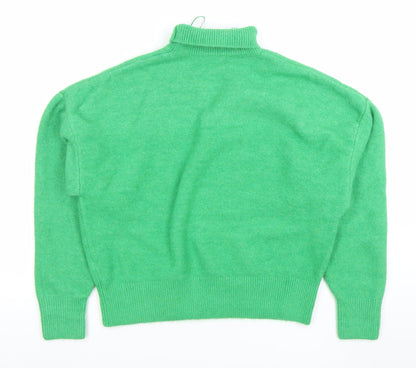 Womens UK Size 12 Zara Green Pullover Jumper