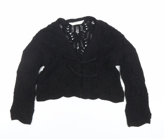 Girls UK Size 4-5 Years Marks and Spencer Black Cardigan Jumper