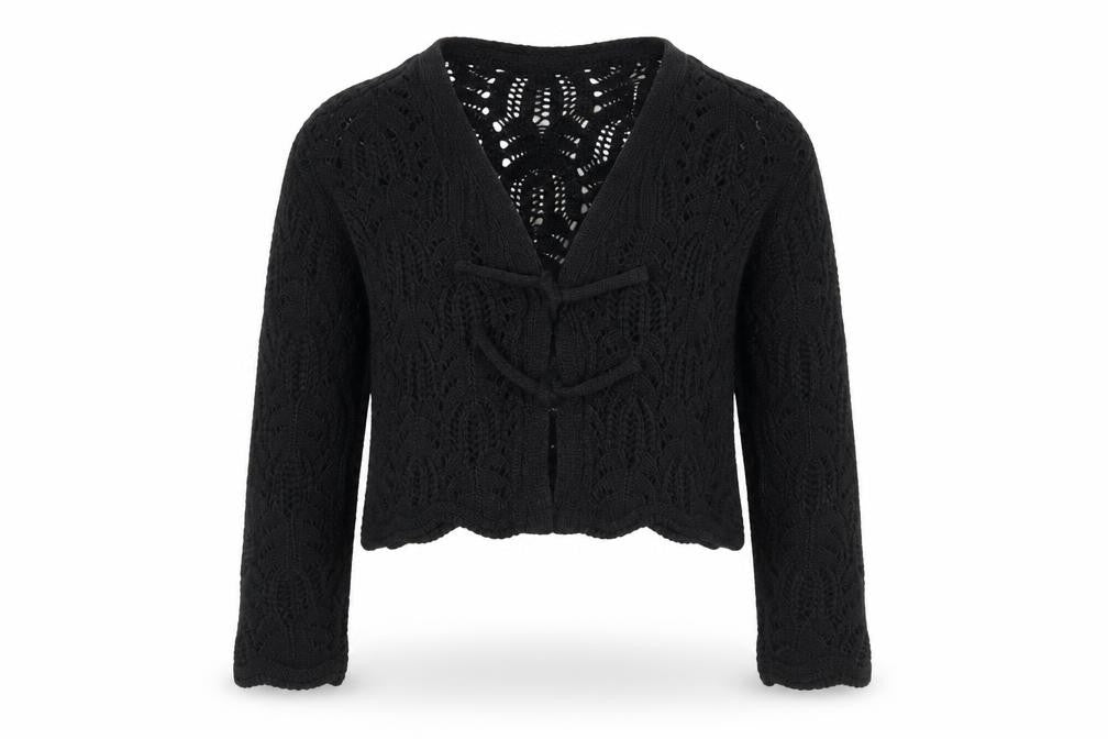 Girls UK Size 4-5 Years Marks and Spencer Black Cardigan Jumper