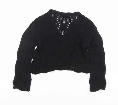 Girls UK Size 4-5 Years Marks and Spencer Black Cardigan Jumper