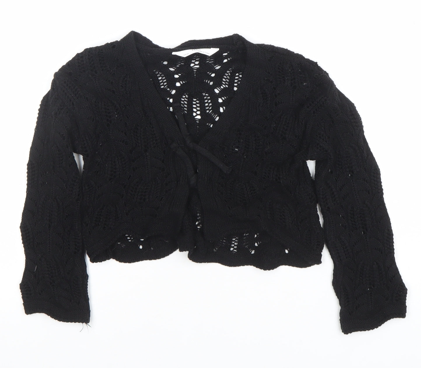 Girls UK Size 3-4 Years Marks and Spencer Black Cardigan Jumper