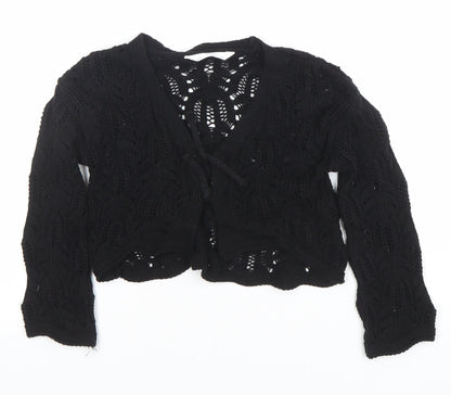 Girls UK Size 3-4 Years Marks and Spencer Black Cardigan Jumper
